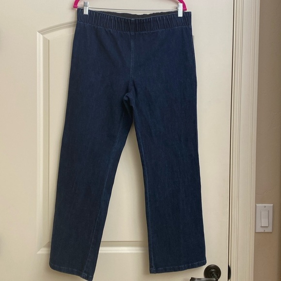 Soft Surroundings Pull-On Denim Jeans Women’s LP Elastic Waist classic Simple - Picture 1 of 11